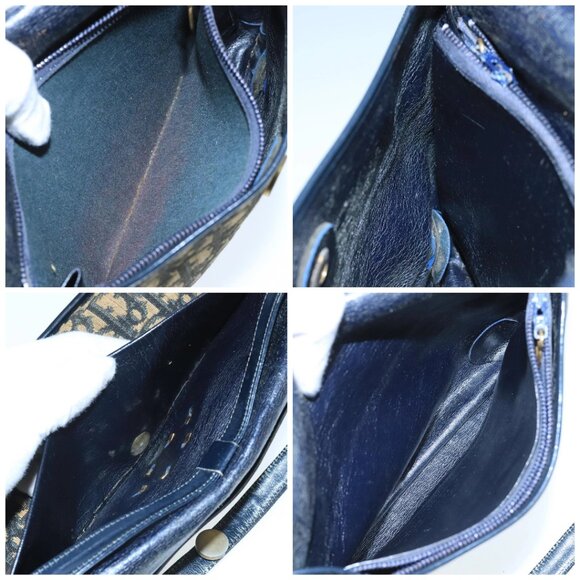 Christian Dior Trotter Canvas Shoulder Bag Navy Auth 104185 - Picture 15 of 16